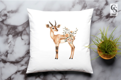 Watercolor Gazelle Clipart Sublimation PNG Product Image 2