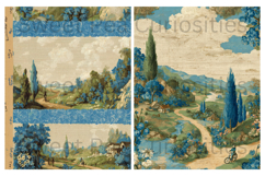 Blue, Grunge, Mixed Media, Papers, Junk Journal Product Image 2