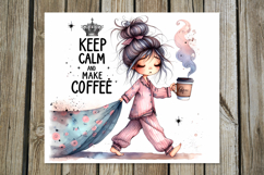 Morning coffee | 4 skinny tumbler Sublimation designs PL Product Image 2