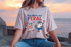 4th of July Raccoon Patriotic PNG Sublimation Design Product Image 2