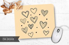 Kraft Hearts Mouse Pad PNG Design Product Image 1
