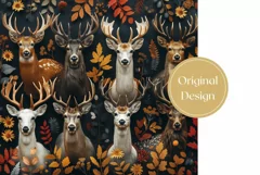 Forest Animals Tumbler Wrap Design, Deer Tumbler Sublimation Product Image 2