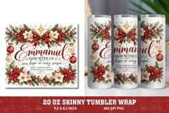Emmanuel Christmas Tumbler Wrap, Christian Christmas 20oz Tu Product Image 1