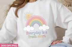 Everyday Is A Fresh Start PNG, Retro Motivation Sublimation Product Image 2