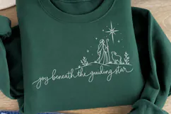Joy Beneath the Guiding Star PNG, Shepherd and Lamb Christma Product Image 2