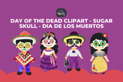 Day of the Dead Clipart - Sugar Skull - Dia De Los Muertos Product Image 2