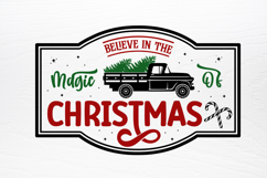 Farmhouse Vintage Christmas Sign SVG Product Image 2