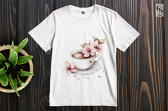 Blossom Coffee Cup Clipart PNG Product Image 2