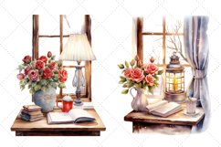 Cozy Winter Study watercolor Clipart Bundle | Winter Study Product Image 2