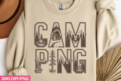CAMPING PNG, Retro Camping Sublimation PNG Product Image 2
