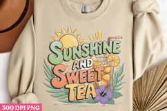 Sunshine and sweet tea PNG, Hello Summer Sublimation PNG Product Image 2