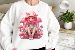 Glitter Mushroom Fairy Sublimation Clipart Product Image 2