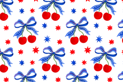 4th of July Clipart Patriotic Digital Paper Seamless Pattern Product Image 4