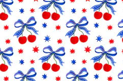 4th of July Clipart Patriotic Digital Paper Seamless Pattern Product Image 4