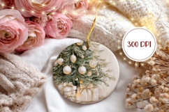 Boho Christmas Tree Ornament, Cute Winter Ornament PNG Product Image 2