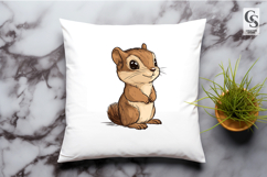 Cute Chipmunk Clipart Sublimation PNG Product Image 2