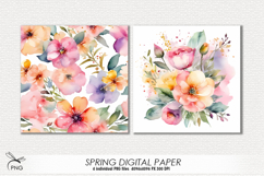 Spring digital paper, background clipart Product Image 2