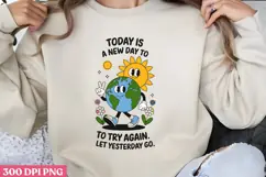 Today is a new day to try again. PNG, Mental Health Subli Product Image 1