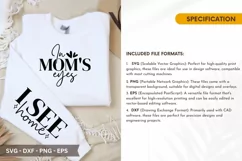 In Moms Eyes SVG - Mother's Day Sleeve T shirt Design Product Image 2