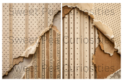 Sepia, Brown, Torn, Papers, Junk Journal Product Image 2