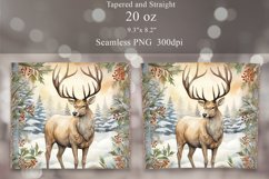 Christmas Deer Tumbler Sublimation | Winter Tumbler Wrap Product Image 2