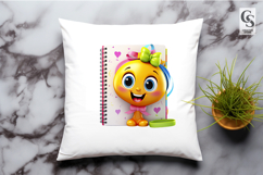 Cute School Notebook Characters Clipart Sublimation PNG Product Image 2