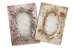 Vintage Frame Junk Journal Pages Product Image 2