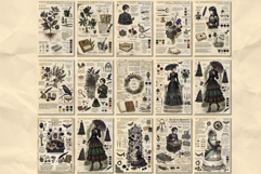 Ephemera Gothic Junk Journal Pages Product Image 2