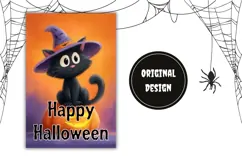 Welcome Garden Flag, Happy Halloween Garden Flag Design Product Image 2