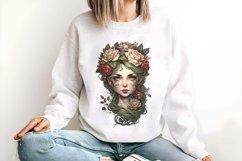 Floral Boho Girls Clipart Sublimation Product Image 2