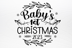 Baby First Christmas Ornament SVG Product Image 2