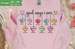 God Says I Am Valentine SVG | Valentine's Day PNG Product Image 2