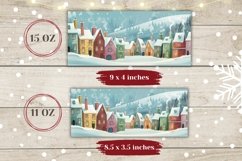 Christmas Mug Wrap Design, Christmas Houses Mug Sublimation Product Image 2