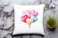 Cute Heart Balloon &amp; Candy Heart Clipart PNG for PNG Product Image 2