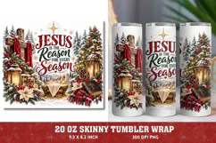 Jesus Is the Reason 20oz Tumbler Wrap, Christian Christmas N Product Image 1