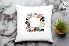 Sage Green Neutral Rose Watercolor Frames PNG Product Image 3