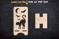 Cat Halloween Phone Stand SVG laser cut file for Glowforge Product Image 2