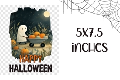 Cartoon Halloween Ghost Towel, Halloween Pumpkins Towel PNG Product Image 2