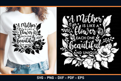 Mothers day quotes with floral flowers and butterfly SVG PNG Product Image 2