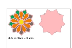 Rangoli flower mandala plywood base laser cut file bead sort Product Image 2