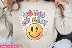 Doing My Best PNG, Retro Positive Sublimation PNG Product Image 1
