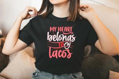 My heart belongs to tacos SVG, Valentine&#039;s Day S Product Image 2