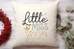 Little miss 2025 SVG, Happy New Year SVG Product Image 2