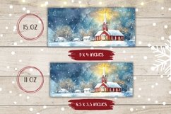 Winter Mug Wrap Design, Christmas Village Mug Sublimation Product Image 2