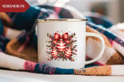 Christmas Balls Illustration, Cartoon Christmas PNG Product Image 2