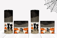 Cute Halloween Cats Tumbler, Halloween Pumpkins Tumbler Product Image 2
