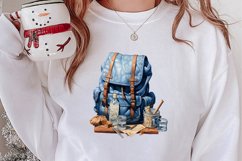 Winter Hiking Clipart Sublimation, Christmas PNG Product Image 2