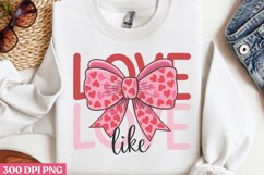 love like PNG,Retro Valentines Sublimatio PNG Product Image 1