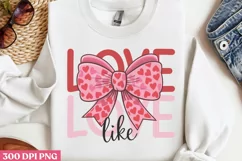 love like PNG,Retro Valentines Sublimatio PNG Product Image 1