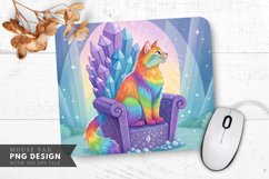 Crystal Throne of the Rainbow Cat Mouse Pad PNG Design Product Image 1